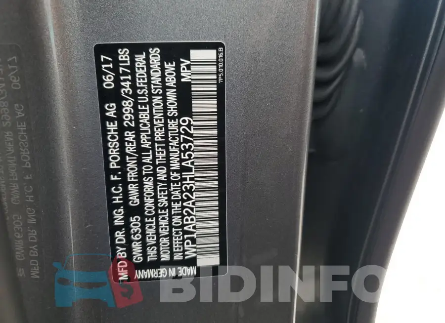 WP1AB2A23HLA53729 Photo# 13