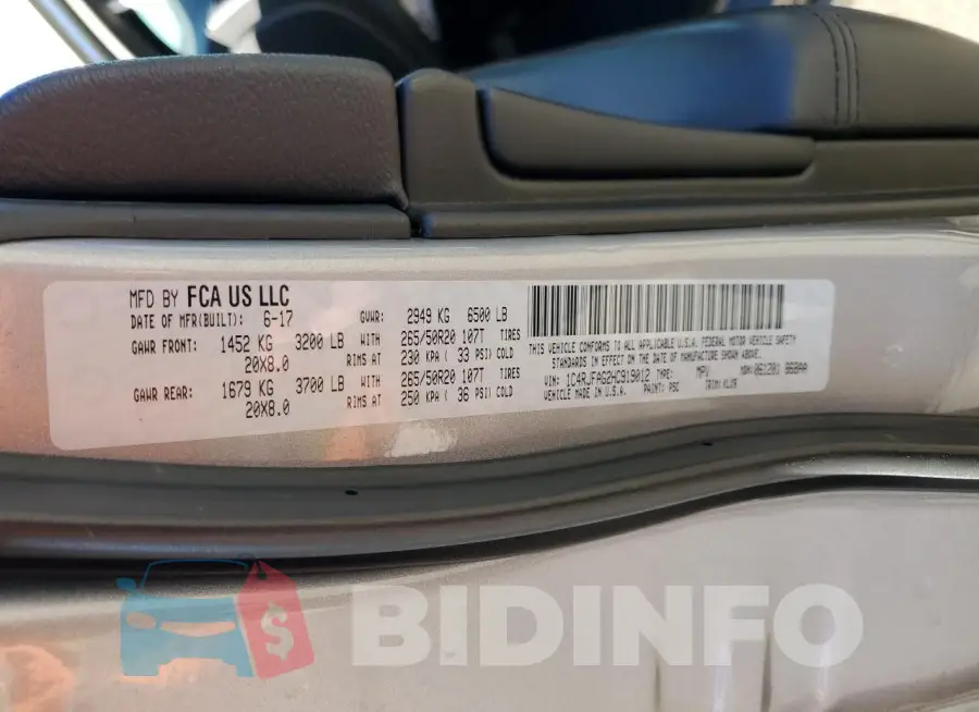 1C4RJFAG2HC919012 Photo# 13