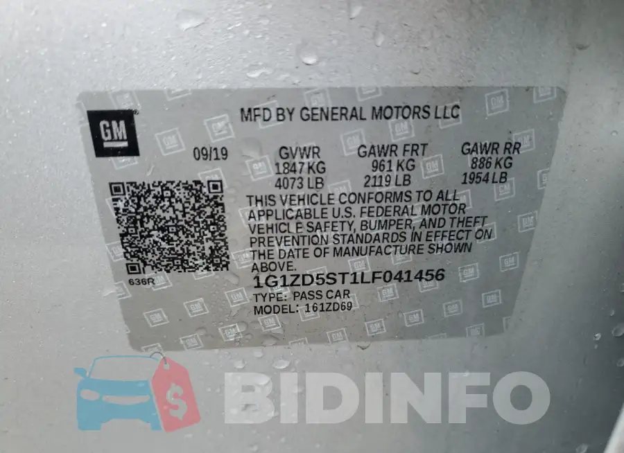 1G1ZD5ST1LF041456 Photo# 12