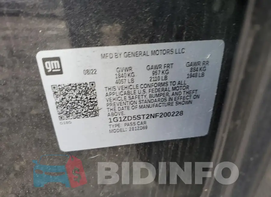 1G1ZD5ST2NF200228 Photo# 12