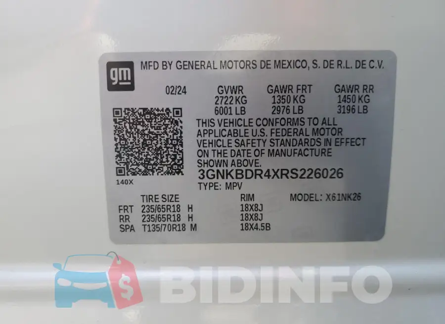 3GNKBDR4XRS226026 Photo# 13
