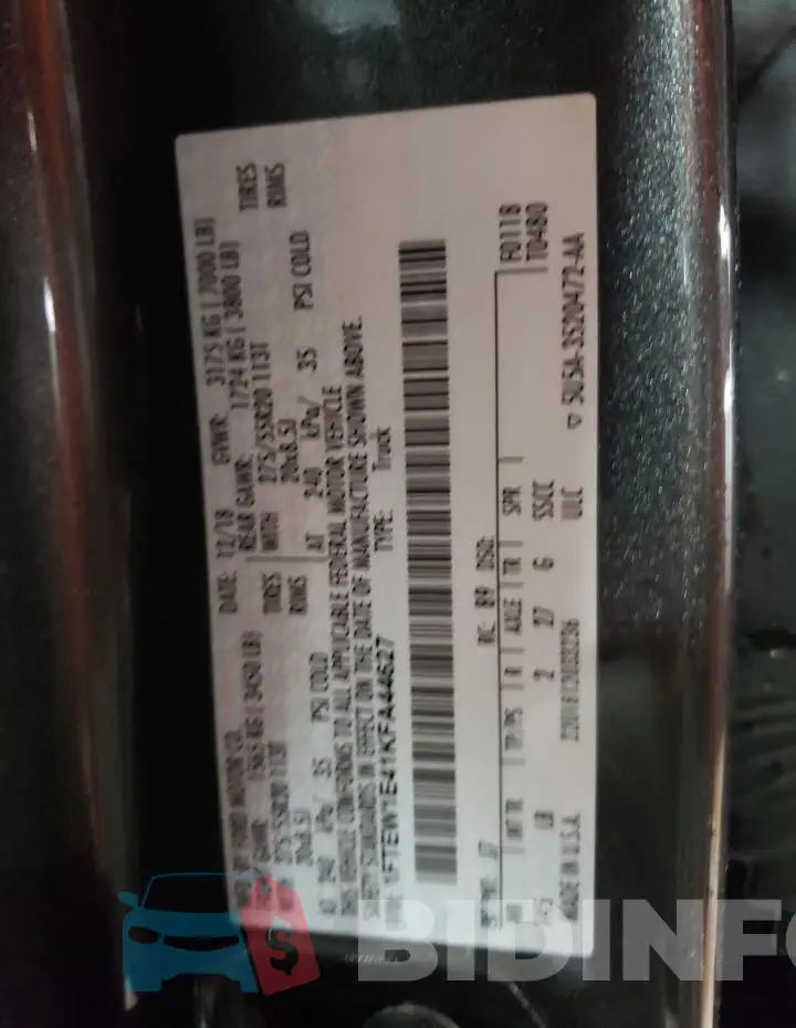 1FTEW1E41KFA44627 Photo# 12