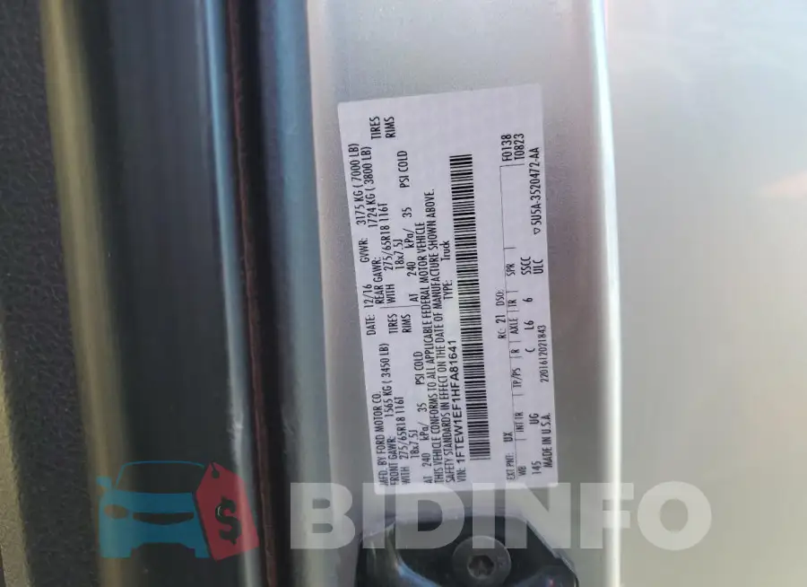 1FTEW1EF1HFA81641 Photo# 12