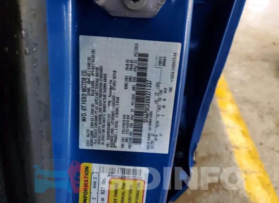 3FA6P0CDXKR271337 Photo# 12