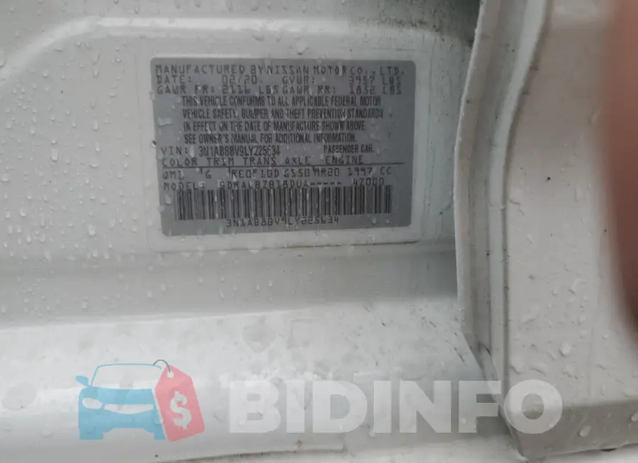 3N1AB8BV9LY225634 Photo# 12