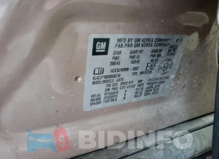 KL4CJGSB0KB836734 Photo# 13
