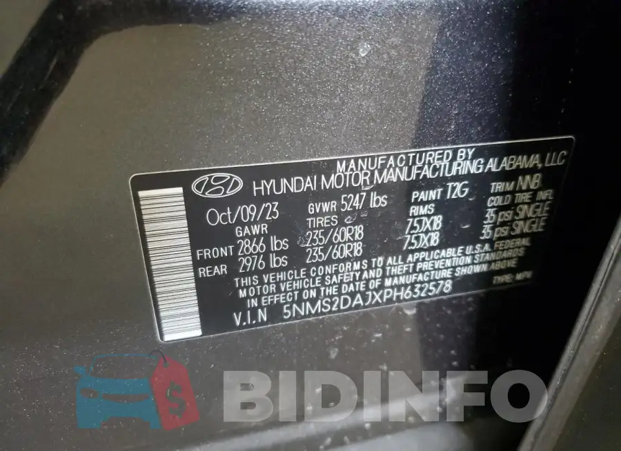 5NMS2DAJXPH632578 Photo# 14