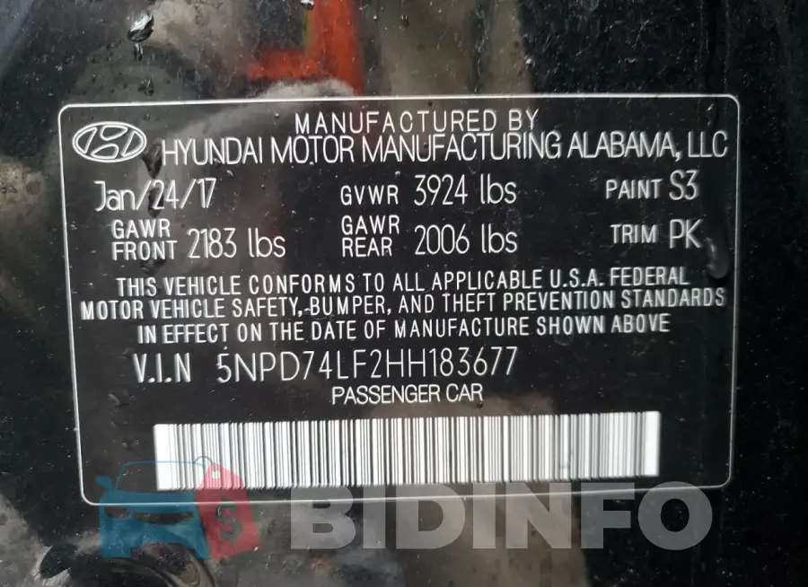 5NPD74LF2HH183677 Photo# 12