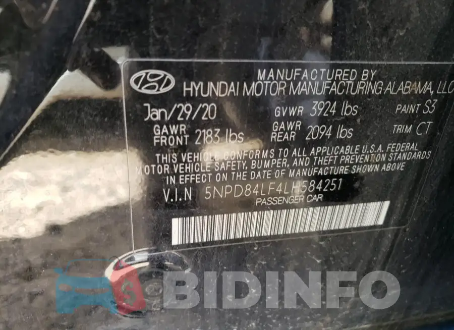 5NPD84LF4LH584251 Photo# 12