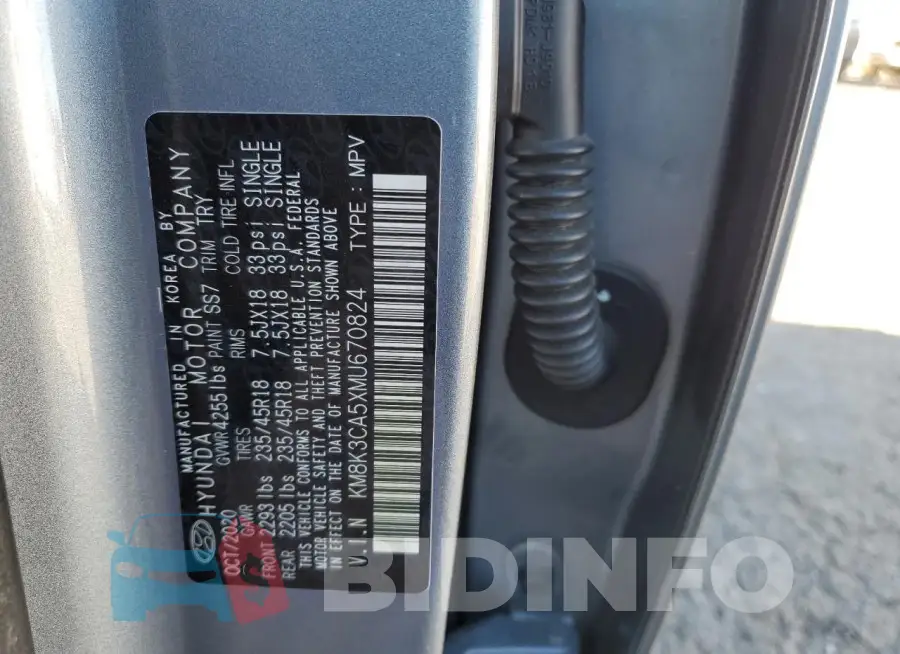 KM8K3CA5XMU670824 Photo# 12