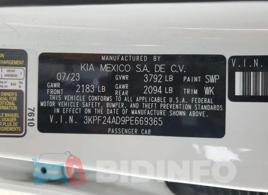 3KPF24AD9PE669365 Photo# 13