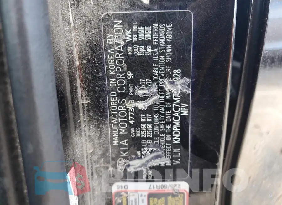 KNDPMCAC7M7872928 Photo# 13