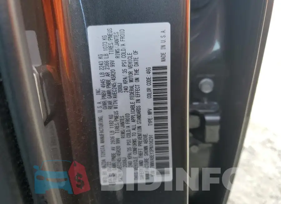 7MMVABEY3PN106291 Photo# 13