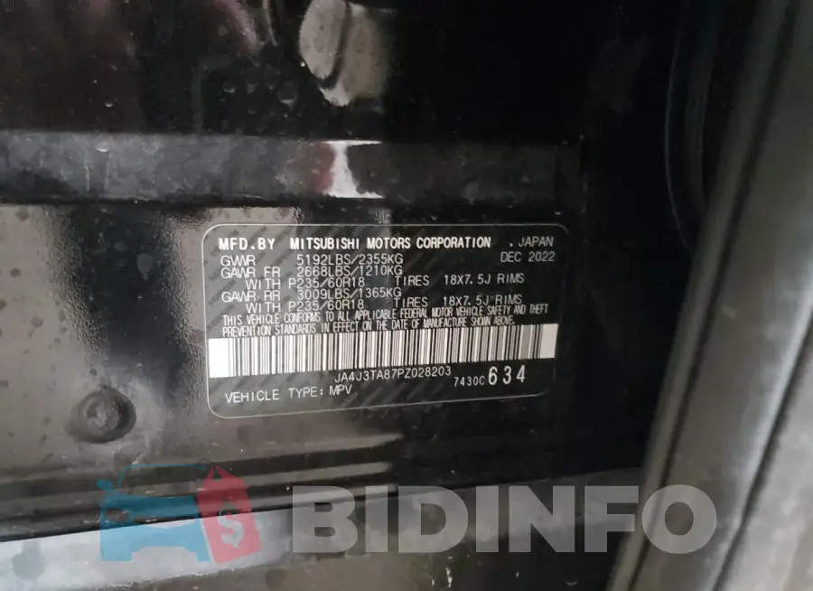 JA4J3TA87PZ028203 Photo# 14