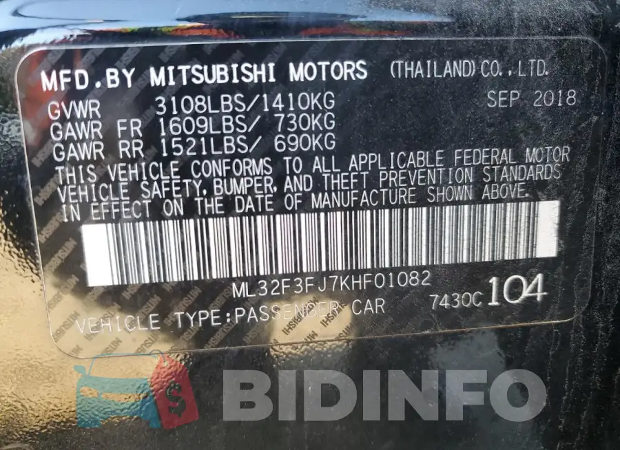 ML32F3FJ7KHF01082 Photo# 13