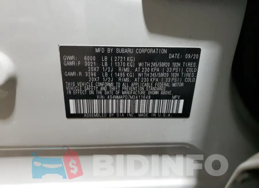 4S4WMAPD7M3411649 Photo# 14