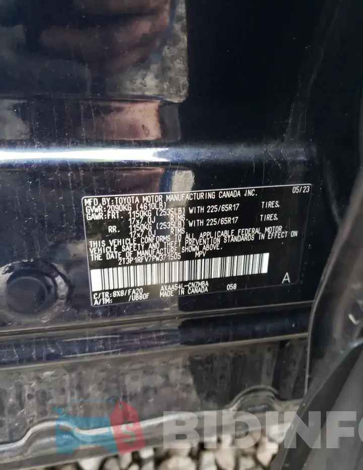2T3P1RFV7PW371505 Photo# 14
