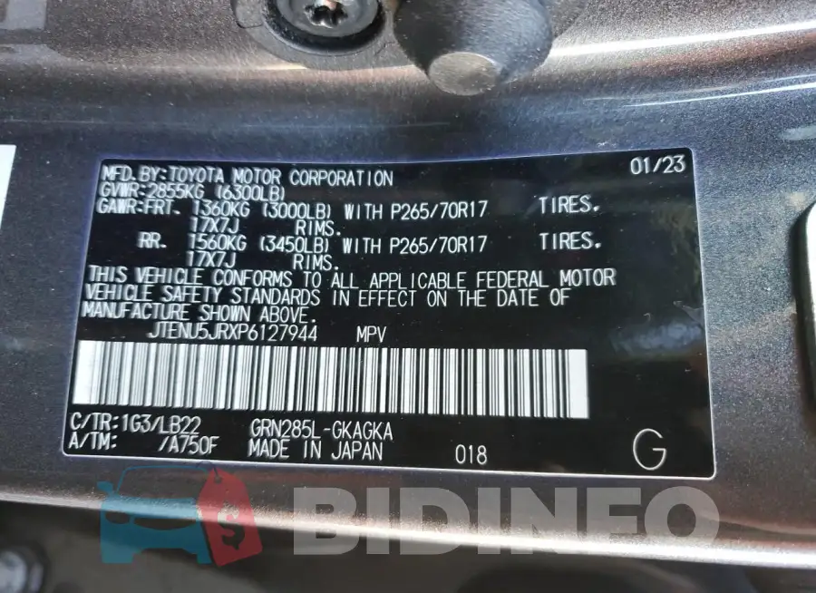 JTENU5JRXP6127944 Photo# 13