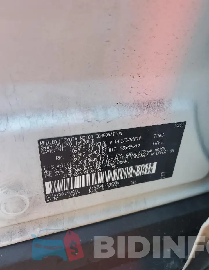 JTMFB3FV3MD067361 Photo# 14