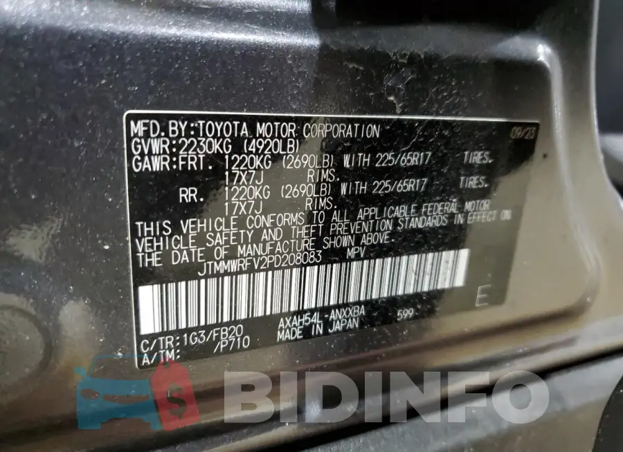 JTMMWRFV2PD208083 Photo# 13