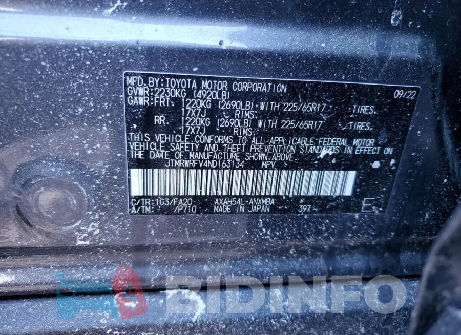 JTMRWRFV4ND163134 Photo# 13