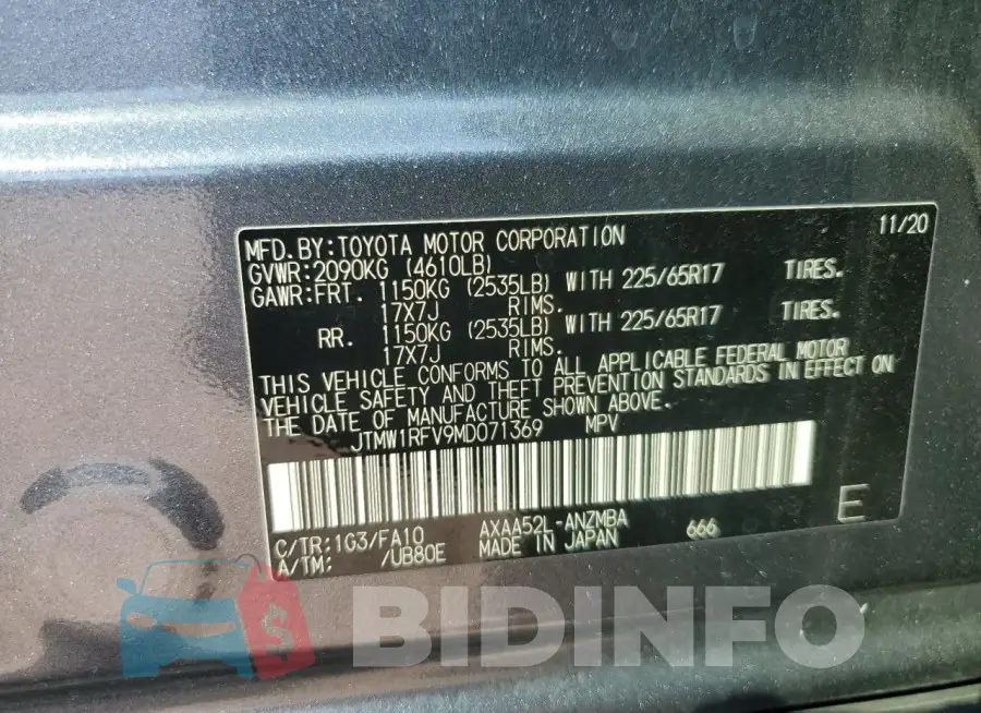 JTMW1RFV9MD071369 Photo# 14