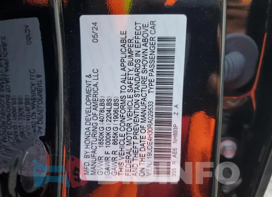 19UDE4H30RA029533 Photo# 12