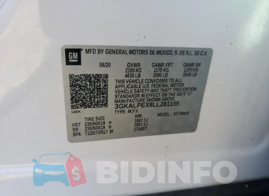 3GKALPEX9LL281155 Photo# 13