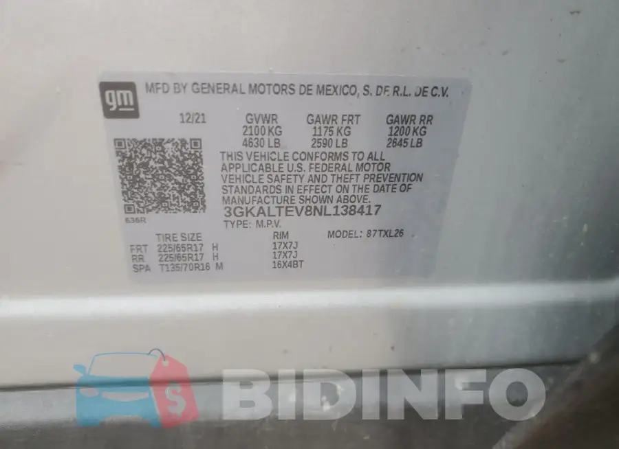 3GKALTEV8NL138417 Photo# 13