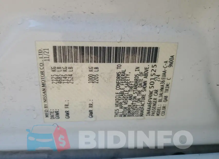 1N4AA6FV4NC501525 Photo# 12