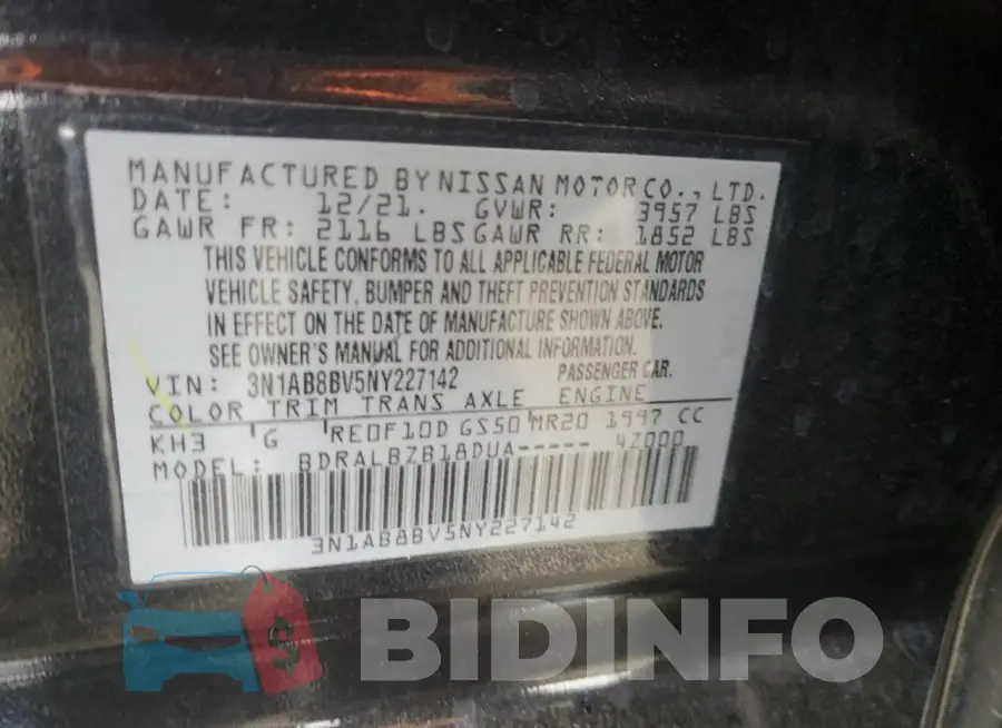 3N1AB8BV5NY227142 Photo# 12
