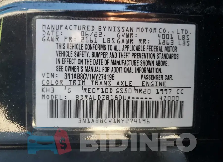 3N1AB8CV1NY274196 Photo# 12