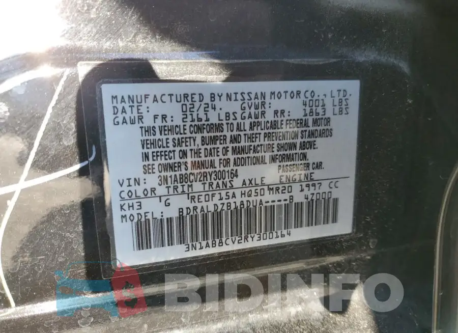 3N1AB8CV2RY300164 Photo# 12