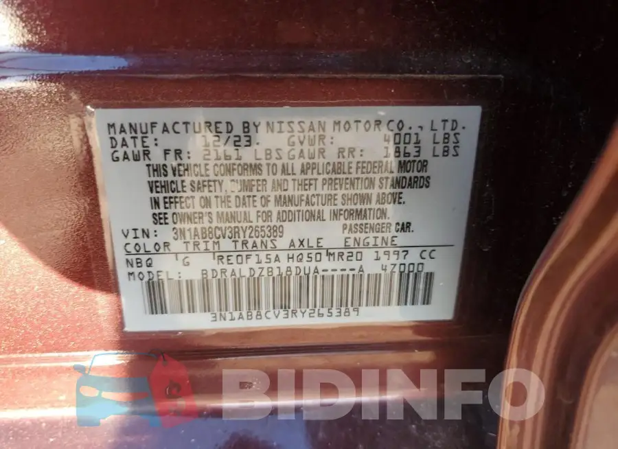 3N1AB8CV3RY265389 Photo# 12