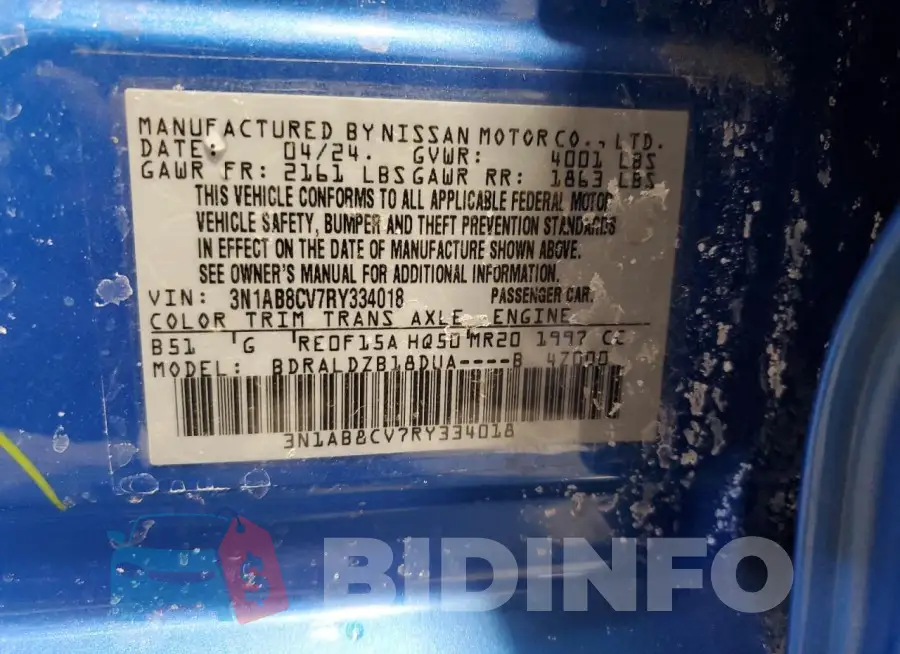 3N1AB8CV7RY334018 Photo# 12