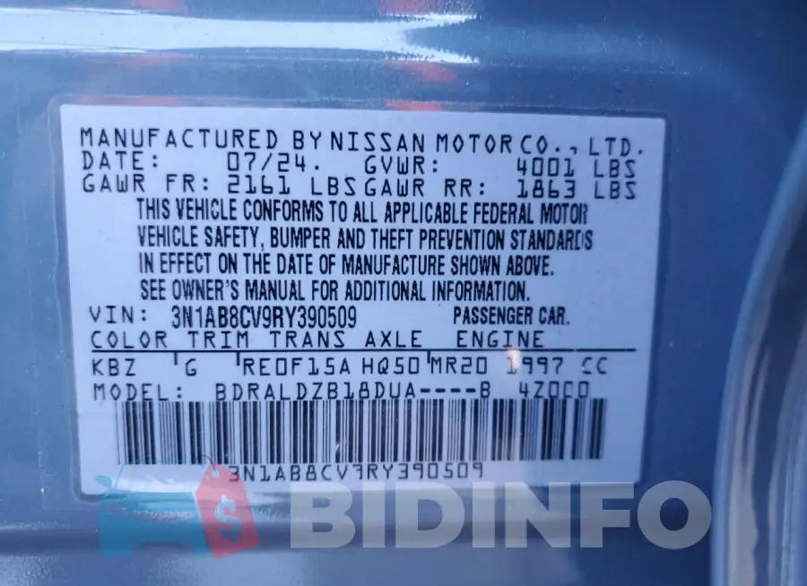 3N1AB8CV9RY390509 Photo# 12