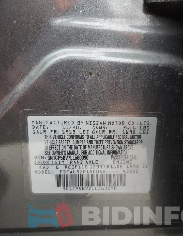 3N1CP5BV7LL560090 Photo# 14