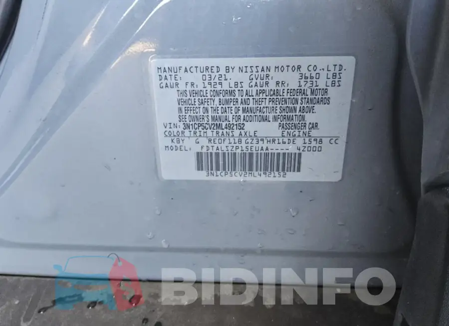 3N1CP5CV2ML492152 Photo# 12