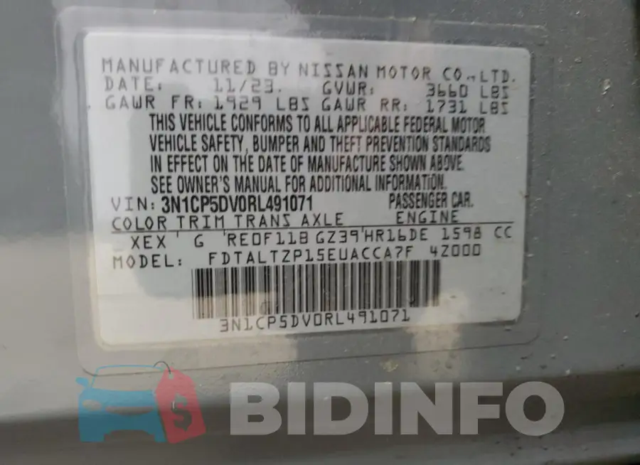 3N1CP5DV0RL491071 Photo# 13