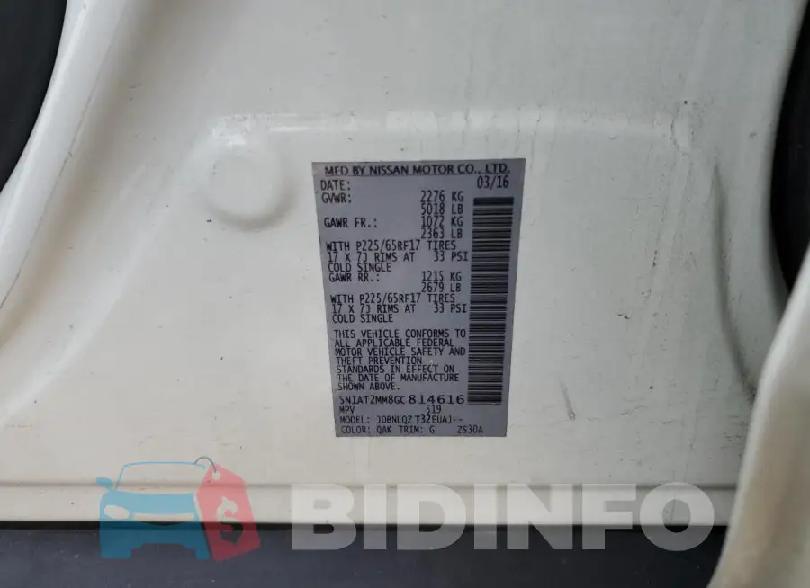5N1AT2MM8GC814616 Photo# 13