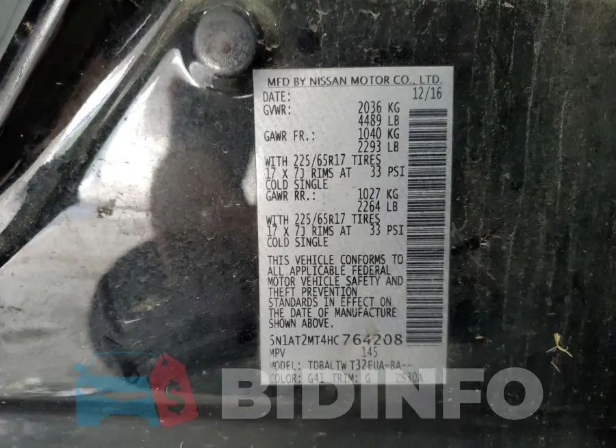 5N1AT2MT4HC764208 Photo# 13