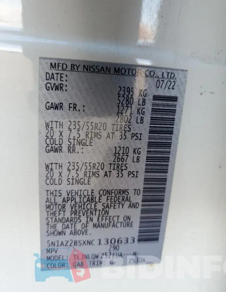 5N1AZ2BSXNC130633 Photo# 13