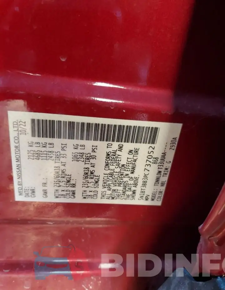 5N1BT3BB3PC737052 Photo# 13