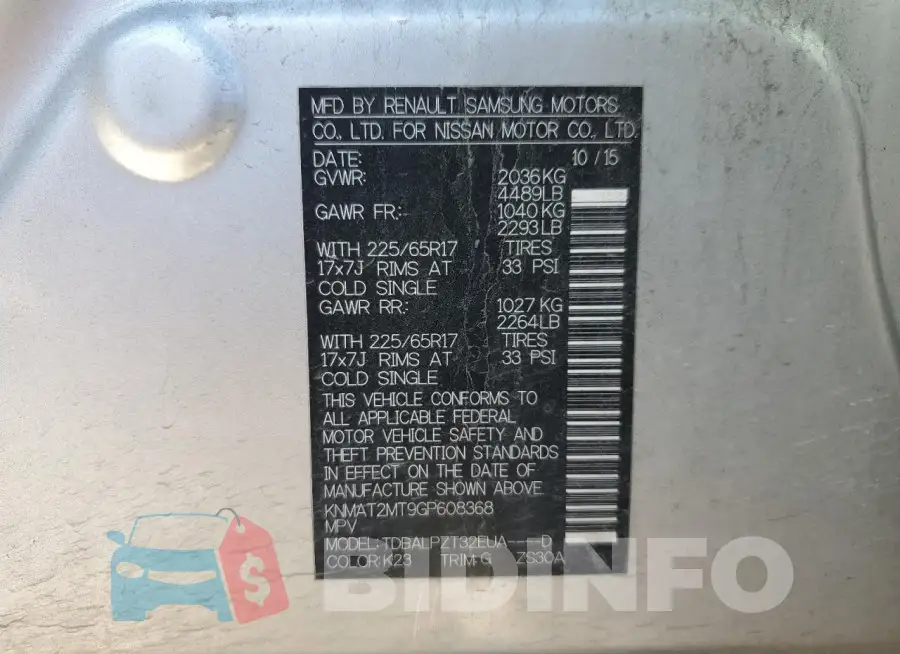 KNMAT2MT9GP608368 Photo# 13