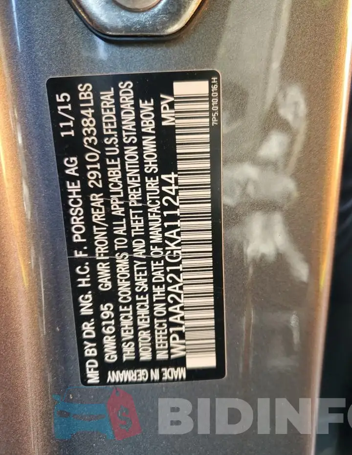 WP1AA2A21GKA11244 Photo# 13