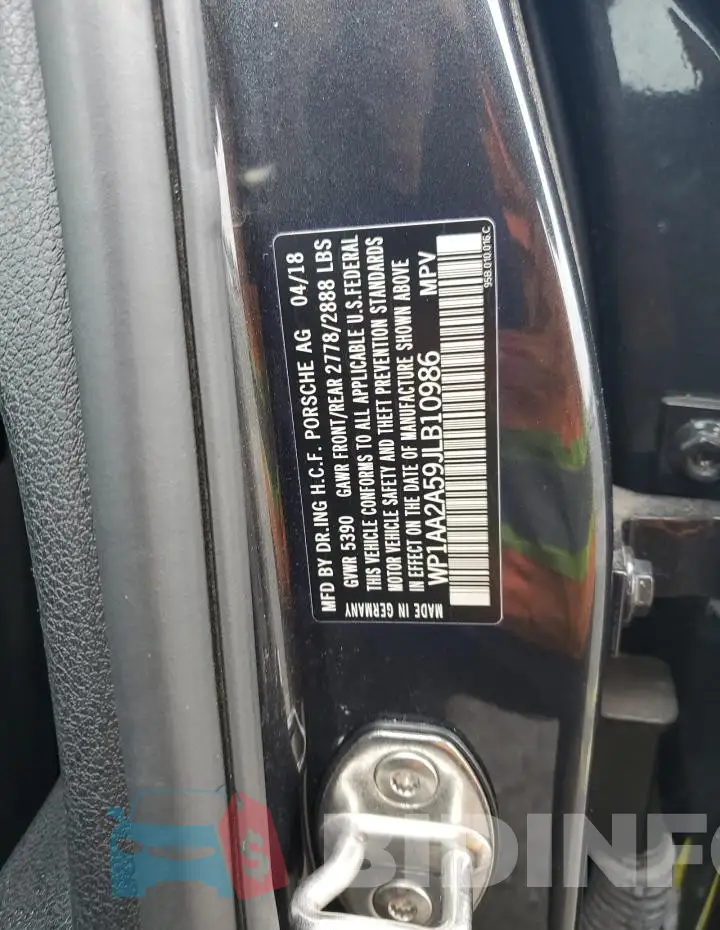WP1AA2A59JLB10986 Photo# 14