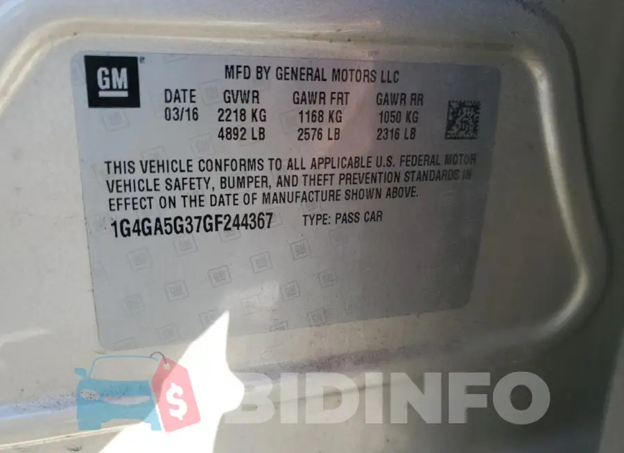 1G4GA5G37GF244367 Photo# 12