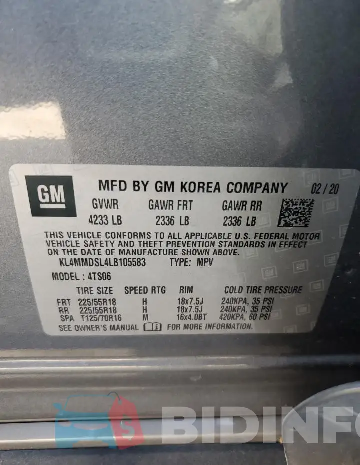 KL4MMDSL4LB105583 Photo# 13