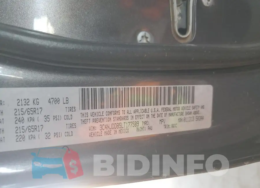 3C4NJDDB5LT177589 Photo# 13