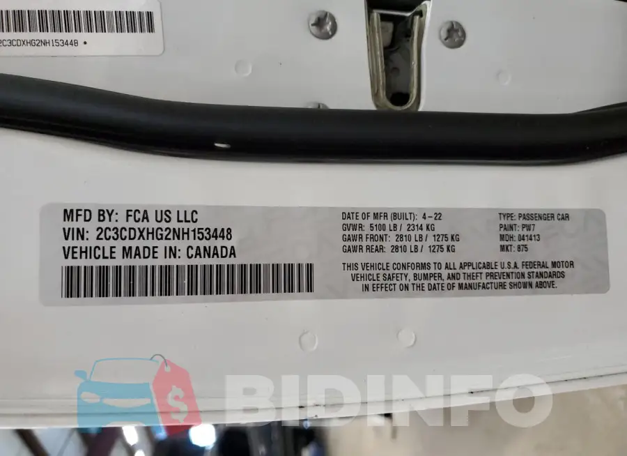 2C3CDXHG2NH153448 Photo# 12